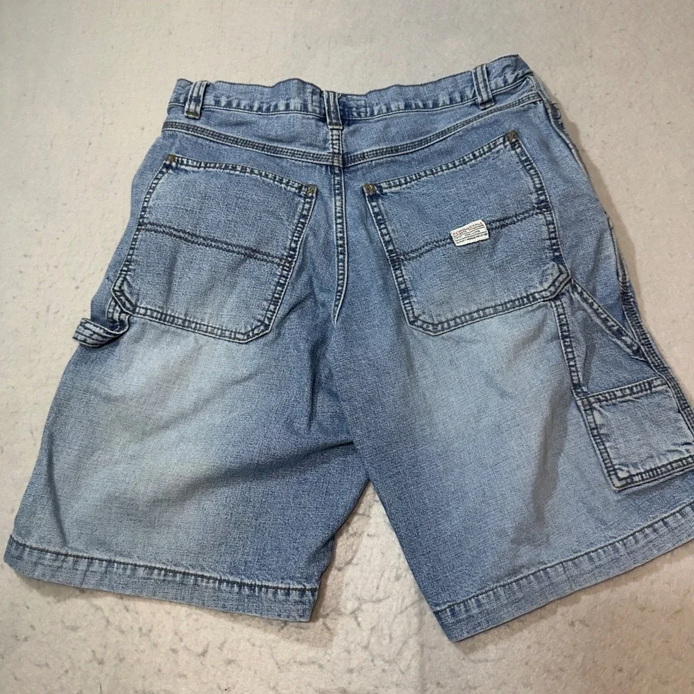 Aeropostale‎ Mens Carpenter Shorts Light Wash Blue Denim Utility Size 30 W31 L10